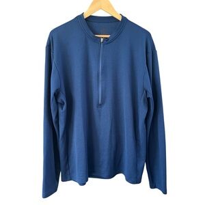 REI Co-op Men's Junction 1/4 Zip Cycling Jersey Blue Small